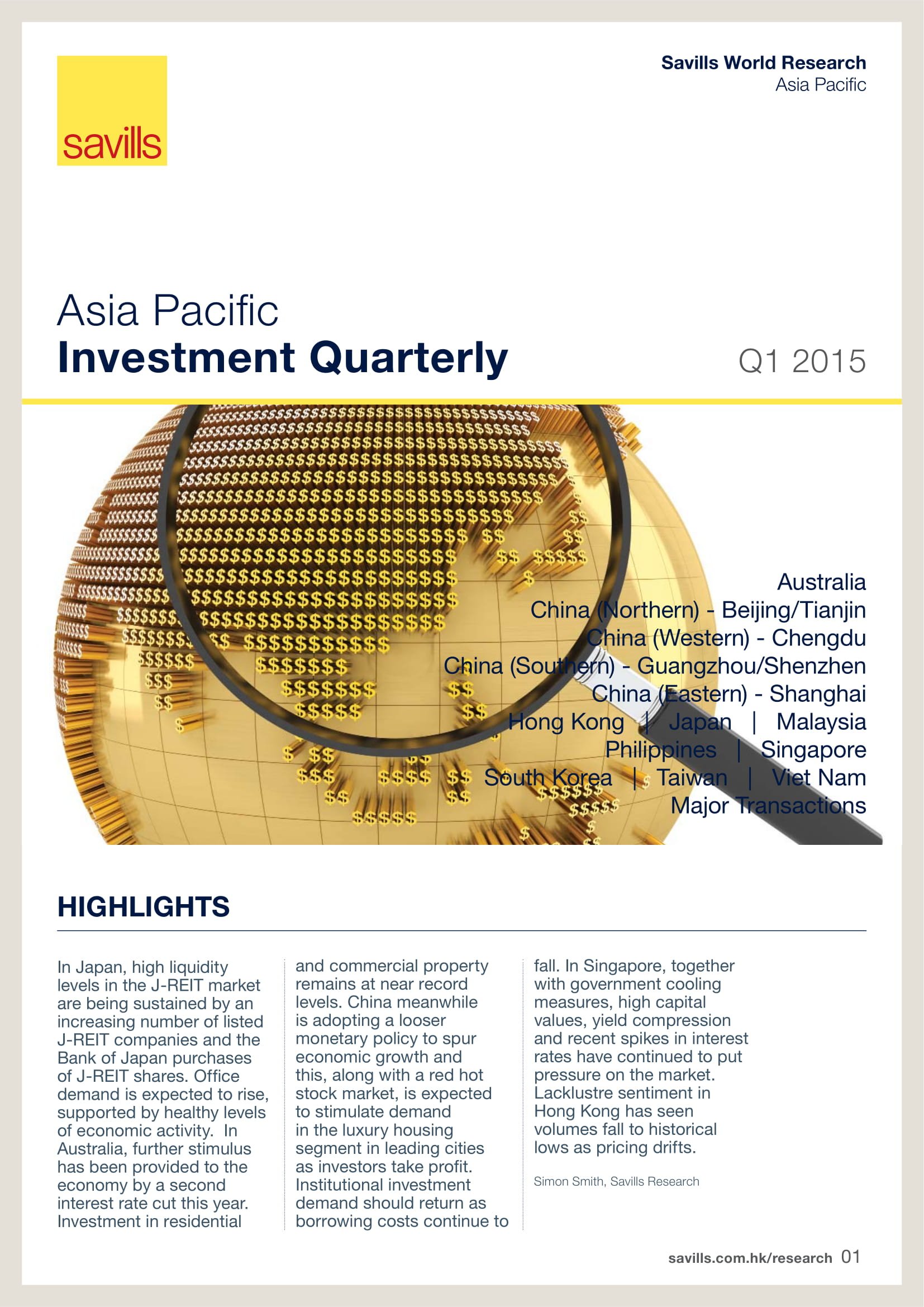 Asia Pacific Investment Quarterly | Q1 2015