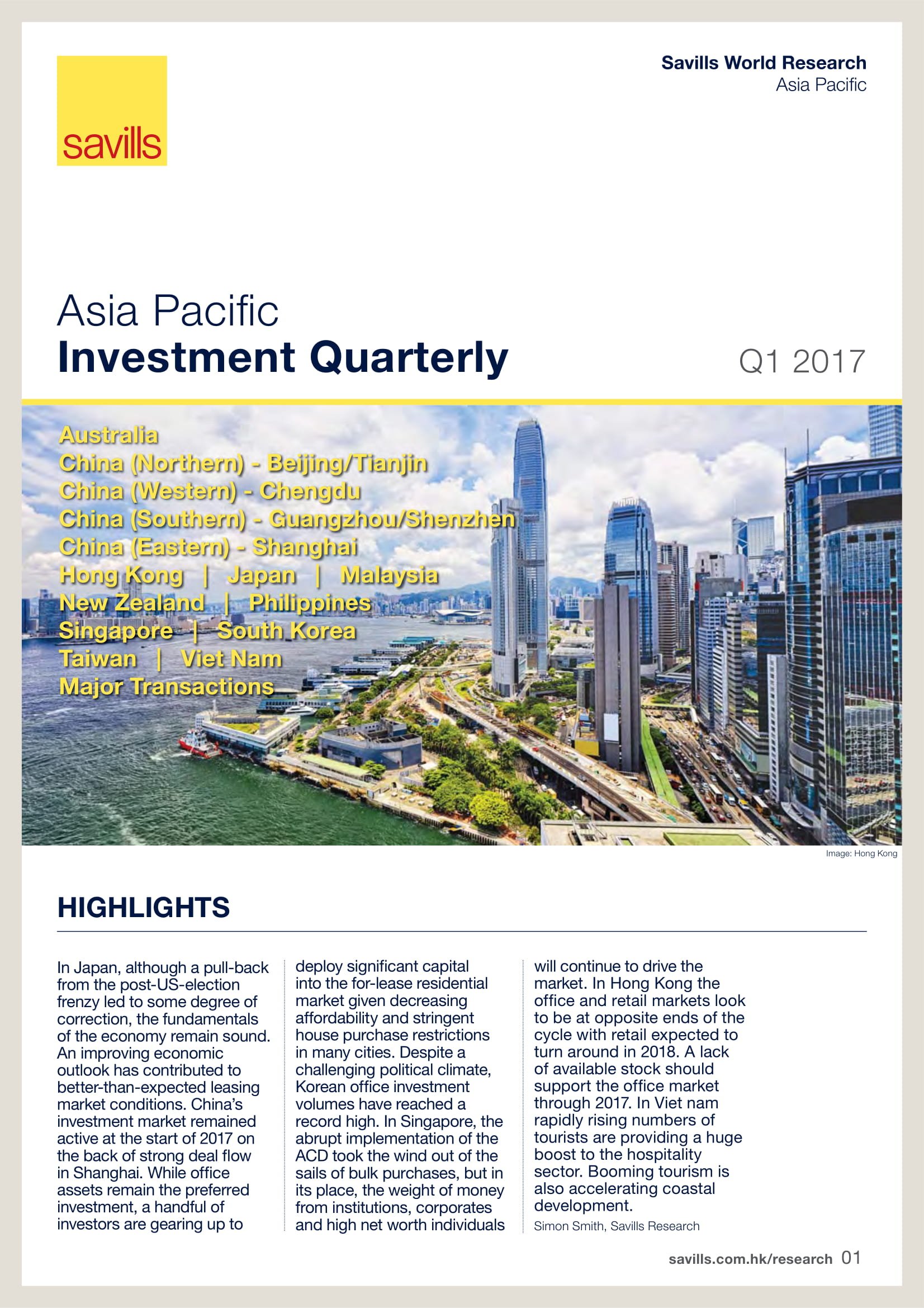 Asia Pacific Investment Quarterly | Q1 2017