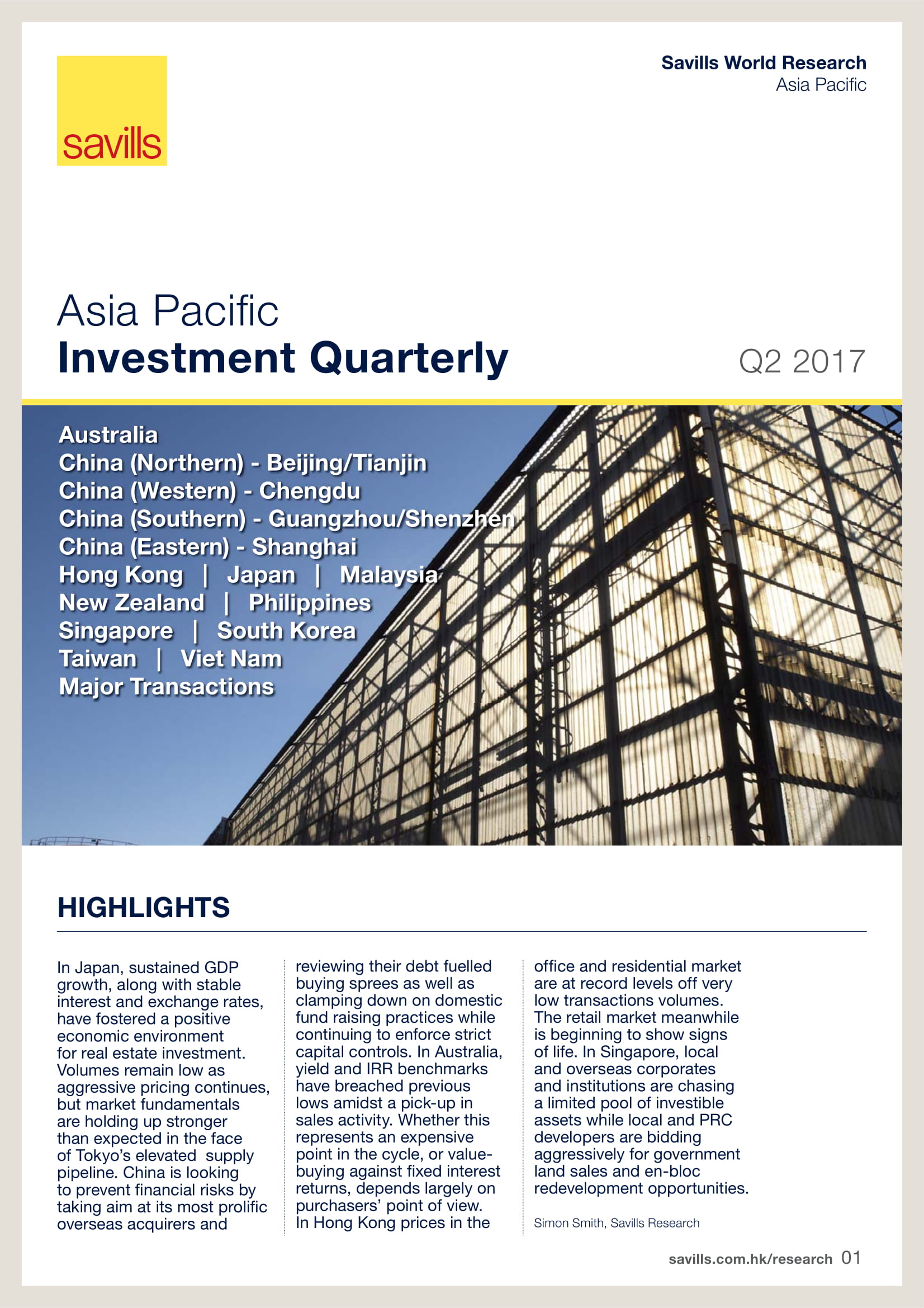 Asia Pacific Investment Quarterly | Q2 2017