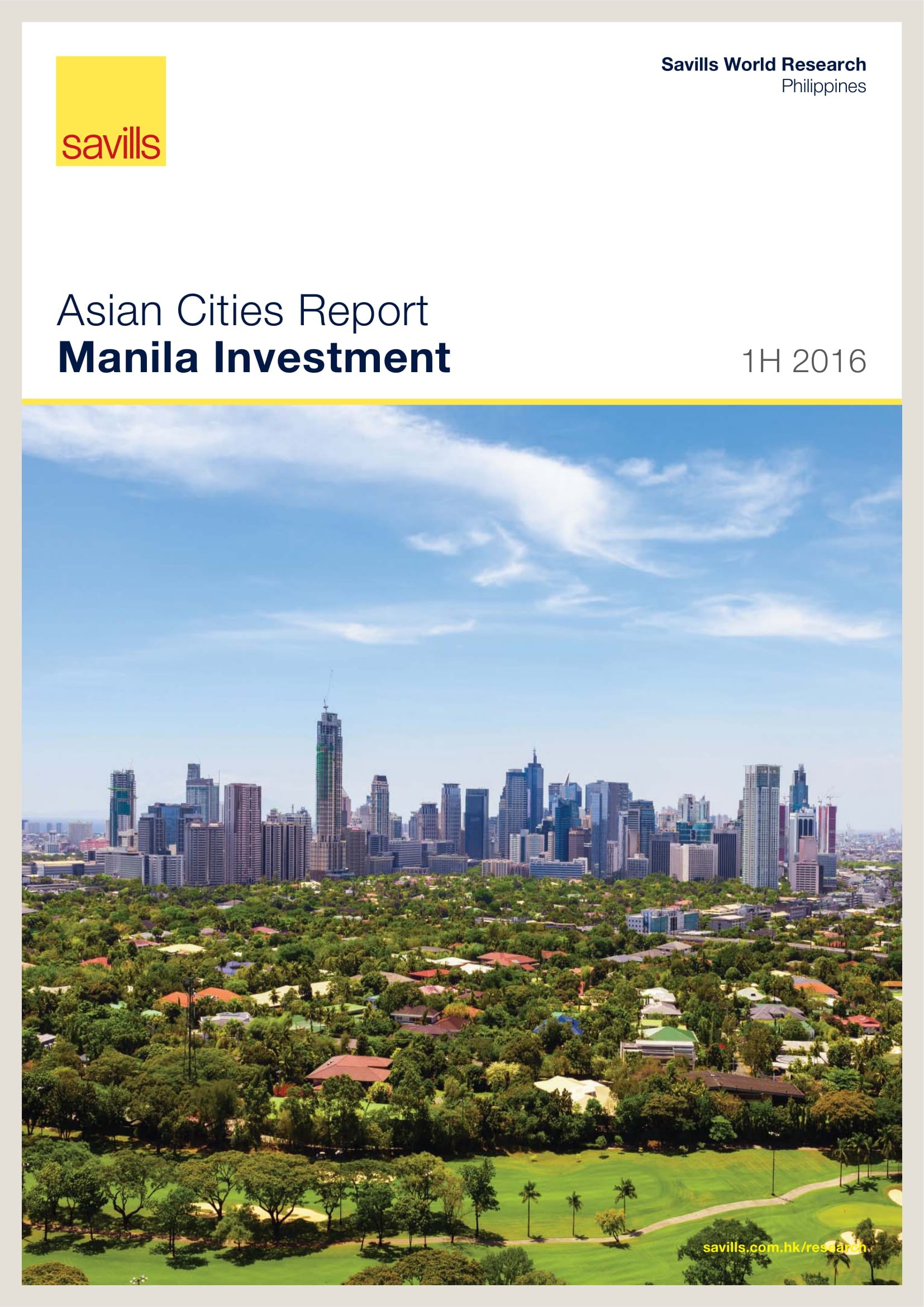 Asian Cities Report Manila Investment | 1H 2016